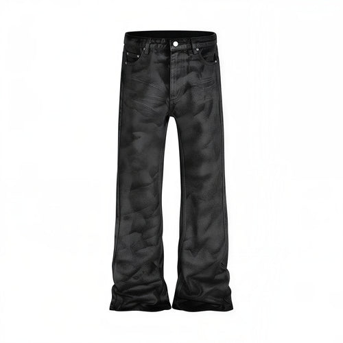 Black ASH camo denim jeans straight-leg mid-rise front view