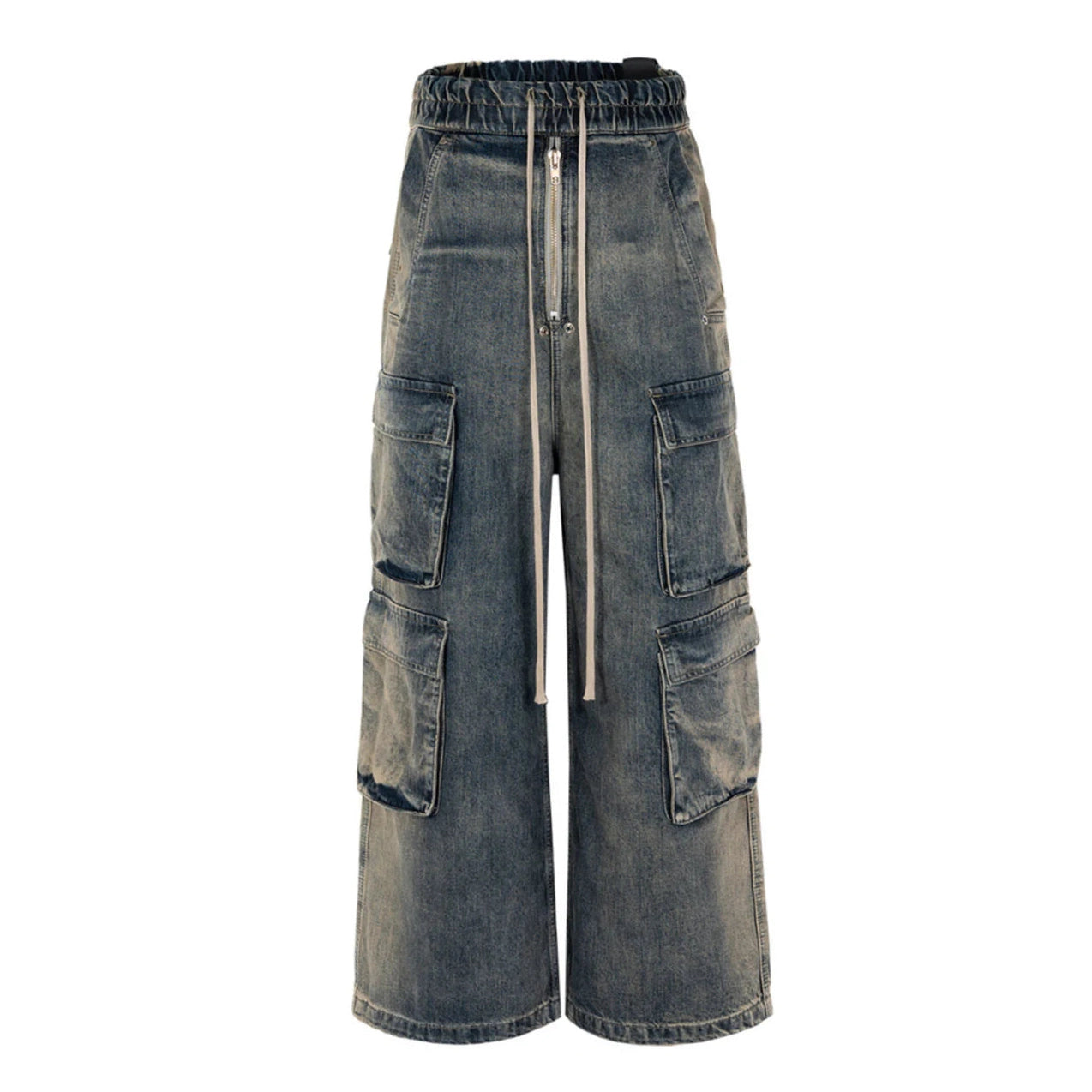 GRADIENT DENIM CARGO PANTS