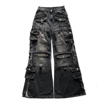 DISTRESSED UTILITY DENIM