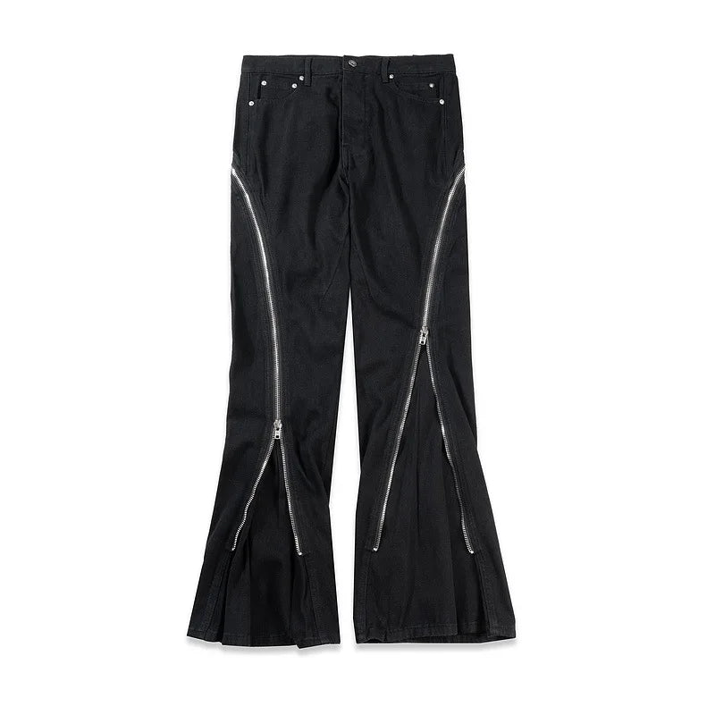 NOIR ZIP UP DENIM JEANS - FAITH IS WAR