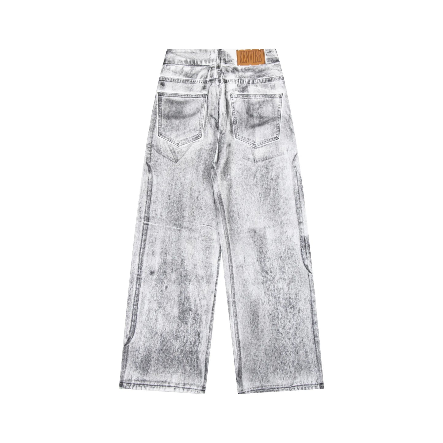 PFNW American Vintage Spray-painted Printting White Jeans For Men And Women High Street Trendy Washed Denim Long Pants 12C1508 - FAITH IS WAR