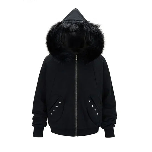 FUR LINED ZIP-UP