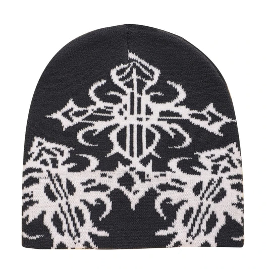 Q0KE Slouchy Cotton  Winter Warm Skull Cap Knitted Beanie Y2k Accessories Unisex Skull Cap Ski Cycling Outdoor - FAITH IS WAR